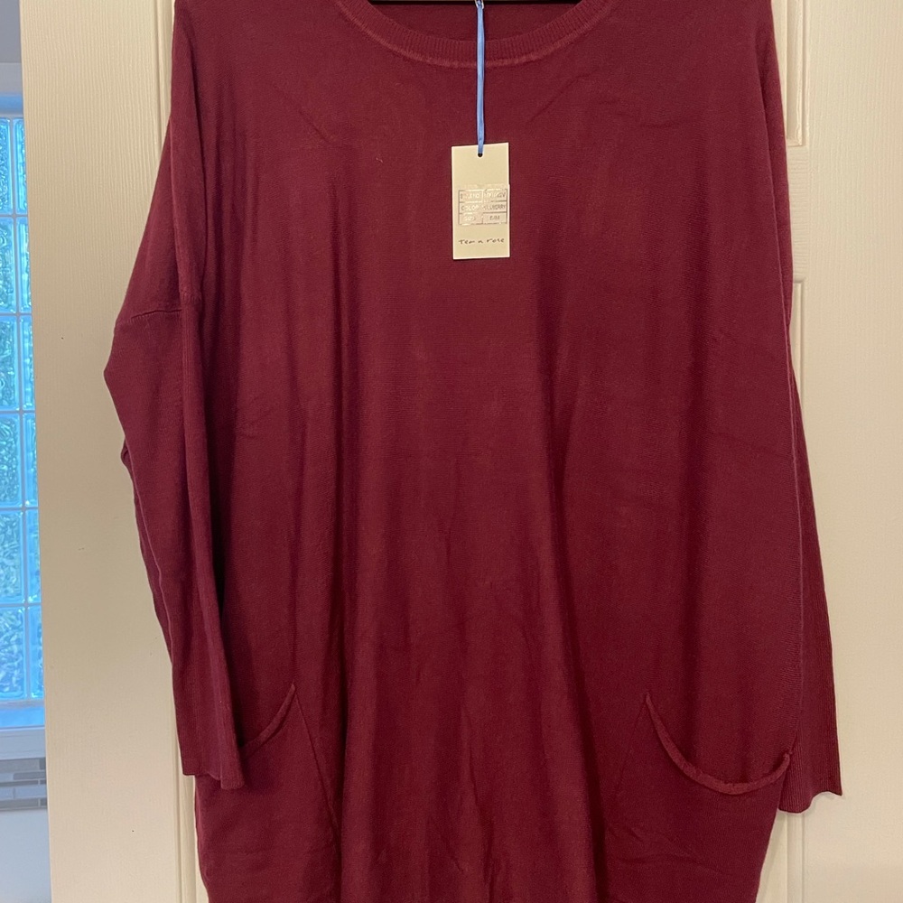 Small new with tags vici dolls tunic sweater. One burgundy and one green.